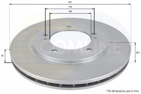 Тормозной диск Comline ADC0921V (фото 1)
