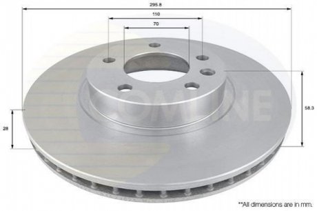 Тормозной диск Comline ADC1118V (фото 1)