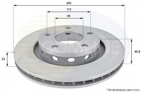 Тормозной диск Comline ADC1481V (фото 1)