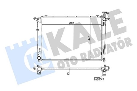 KALE KIA Радиатор охлаждения Sorento II 2.4 09- KALE OTO RADYATOR 351260