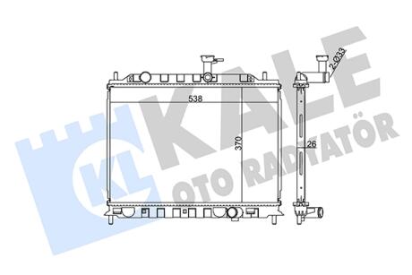 KALE KIA Радиатор охлаждения Rio II 1.5CRDi 05- KALE OTO RADYATOR 374300