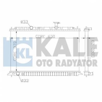 KIA радіатор охолодження Rio II 1.4/1.6 05- KALE OTO RADYATOR 359100 (фото 1)