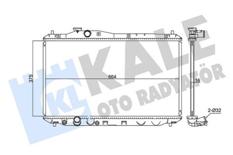 KALE HONDA Радиатор охлаждения Civic IX 1.8 12- KALE OTO RADYATOR 347550