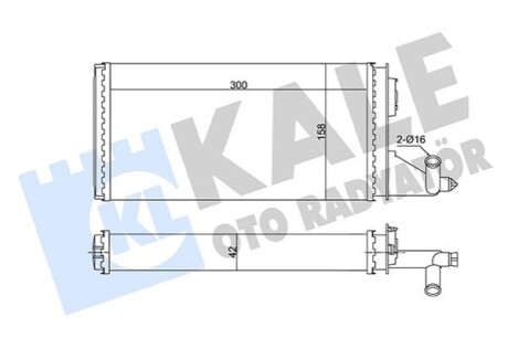 KALE FIAT радіатор опалення Iveco Daily II 89- KALE OTO RADYATOR 347095