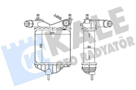 KALE FIAT інтеркулер Idea,Punto 1.3d 03-,Lancia KALE OTO RADYATOR 344890