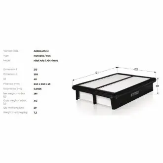 Фiльтр повiтряний Daewoo Lanos 1.4 /1.5 5 /97- TECNECO AR5944PMJ