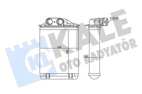 KALE FIAT радіатор опалення 500,Panda,Ford Ka KALE OTO RADYATOR 346355