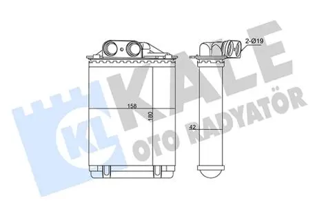 KALE FIAT радіатор опалення 500,Panda,Ford Ka KALE OTO RADYATOR 346355