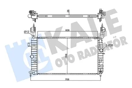 KALE OPEL Радіатор охолодження двиг. Meriva A 1.4/1.8 KALE OTO RADYATOR 342070