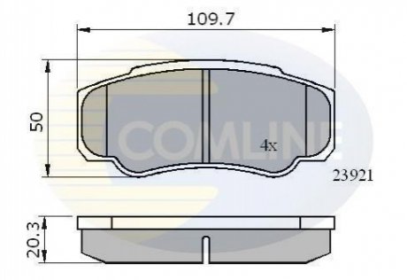 Комплект тормозных колодок, дисковый тормоз Comline CBP01042 (фото 1)