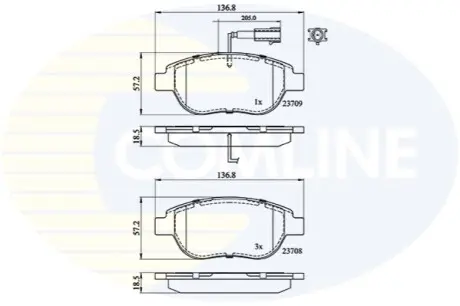 - Гальмівні колодки до дисків Comline CBP11038