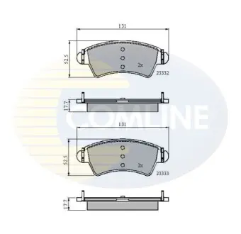 Комплект тормозных колодок, дисковый тормоз Comline CBP01260