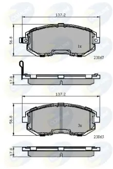 Комплект тормозных колодок, дисковый тормоз Comline CBP31760