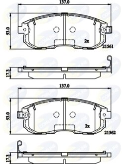 Комплект тормозных колодок, дисковый тормоз Comline CBP32202