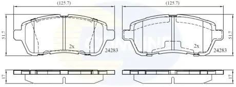- Гальмівні колодки до дисків Comline CBP01618