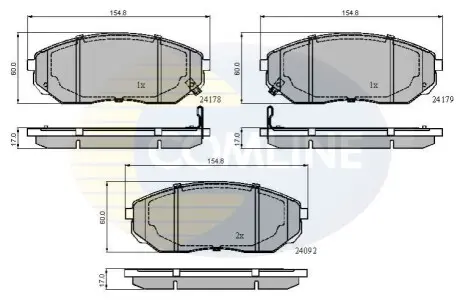 Фото комплект тормозных колодок, дисковый тормоз Comline CBP31178 Комплект тормозных колодок, дисковый тормоз Comline CBP31178