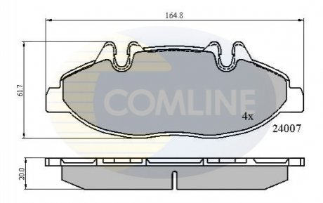 Комплект тормозных колодок, дисковый тормоз Comline CBP01305