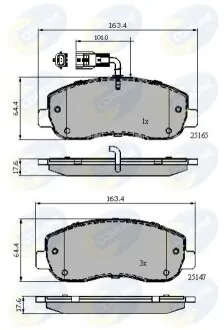 - Тормозные колодки к дискам Comline CBP12106