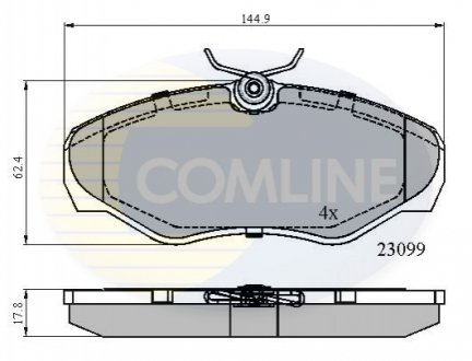 Комплект тормозных колодок, дисковый тормоз Comline CBP01127