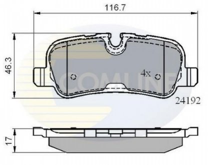 Комплект тормозных колодок, дисковый тормоз Comline CBP02021