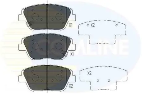 Фото - Гальмівні колодки до дисків Comline CBP36080 - Гальмівні колодки до дисків Comline CBP36080