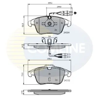 - Гальмівні колодки до дисків Comline CBP22002