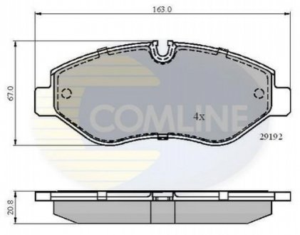 Комплект тормозных колодок, дисковый тормоз Comline CBP01555 (фото 1)