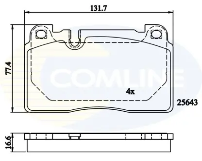 - Тормозные колодки к дискам Comline CBP02302