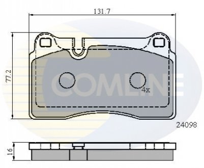 Комплект тормозных колодок, дисковый тормоз Comline CBP01626 (фото 1)