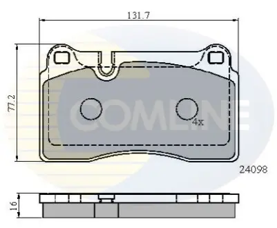 Комплект тормозных колодок, дисковый тормоз Comline CBP01626