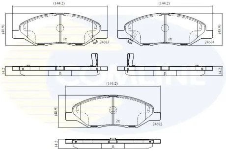 - Гальмівні колодки до дисків Comline CBP36044