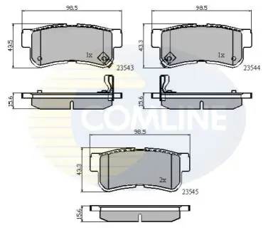 - Тормозные колодки к дискам Comline CBP31126
