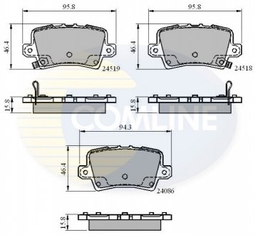 Комплект тормозных колодок, дисковый тормоз Comline CBP31587 (фото 1)