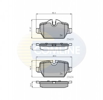 Комплект тормозных колодок, дисковый тормоз Comline CBP01710