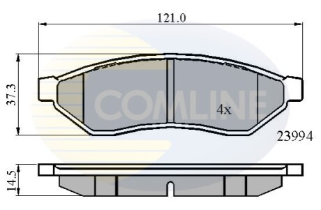 Комплект тормозных колодок, дисковый тормоз Comline CBP01190