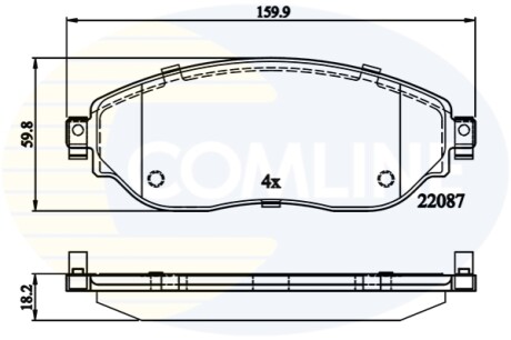 - Тормозные колодки к дискам Comline CBP02285