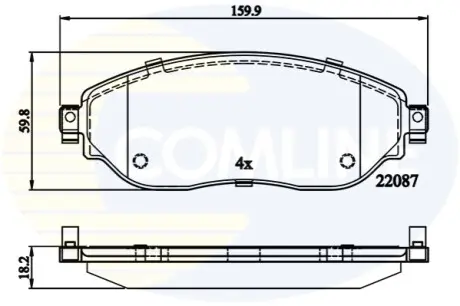 - Гальмівні колодки до дисків Comline CBP02285