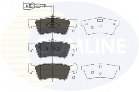 Комплект тормозных колодок, дисковый тормоз Comline CBP16062 (фото 1)