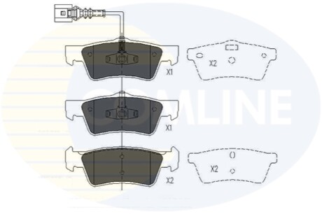 Комплект тормозных колодок, дисковый тормоз Comline CBP16062 (фото 1)