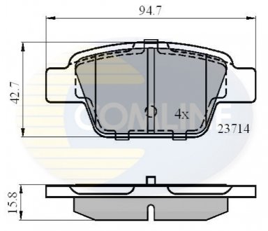Комплект тормозных колодок, дисковый тормоз Comline CBP01039 (фото 1)