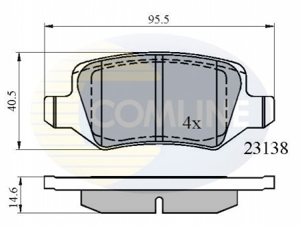 Комплект тормозных колодок, дисковый тормоз Comline CBP01149 (фото 1)