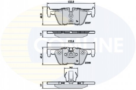 Комплект тормозных колодок, дисковый тормоз Comline CBP02131