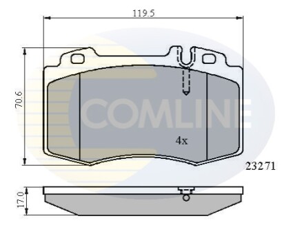 - Гальмівні колодки до дисків Comline CBP01117