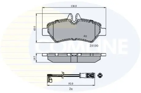- Тормозные колодки к дискам Comline CBP21556