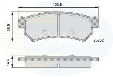Комплект тормозных колодок, дисковый тормоз Comline CBP06100 (фото 1)
