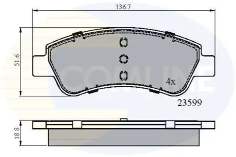 - Гальмівні колодки до дисків Comline CBP01525
