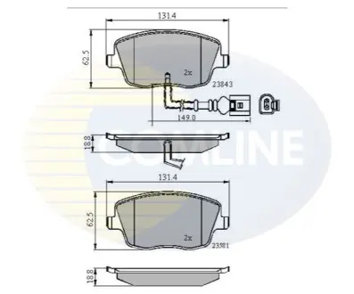 - Гальмівні колодки до дисків Comline CBP11147