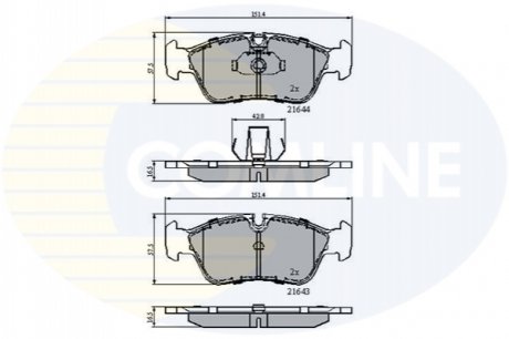 Комплект тормозных колодок, дисковый тормоз Comline CBP01023