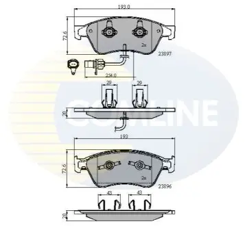 - Гальмівні колодки до дисків Comline CBP11740