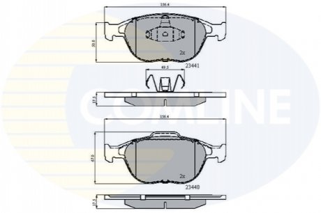 Комплект тормозных колодок, дисковый тормоз Comline CBP01150 (фото 1)